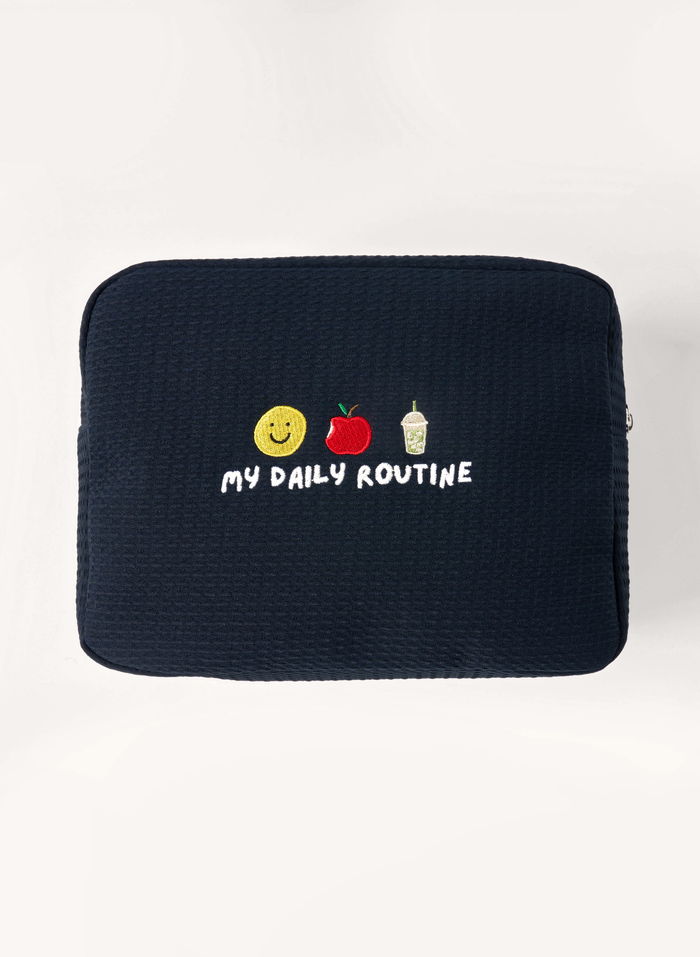 Personalised Waffle Pouch - Navy