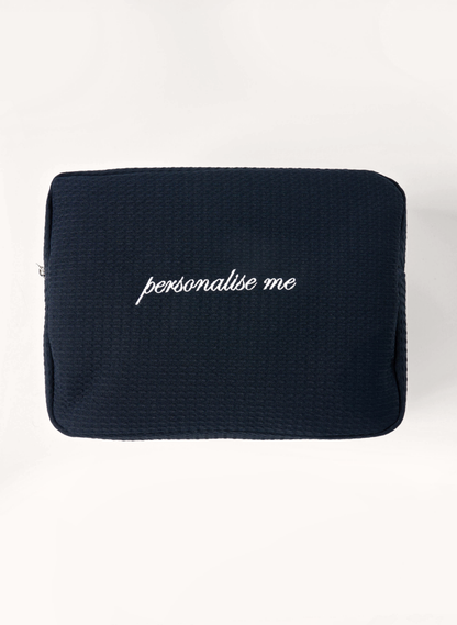 Personalised Waffle Pouch - Navy
