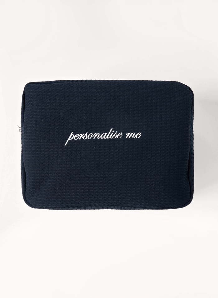 Personalised Waffle Pouch - Navy