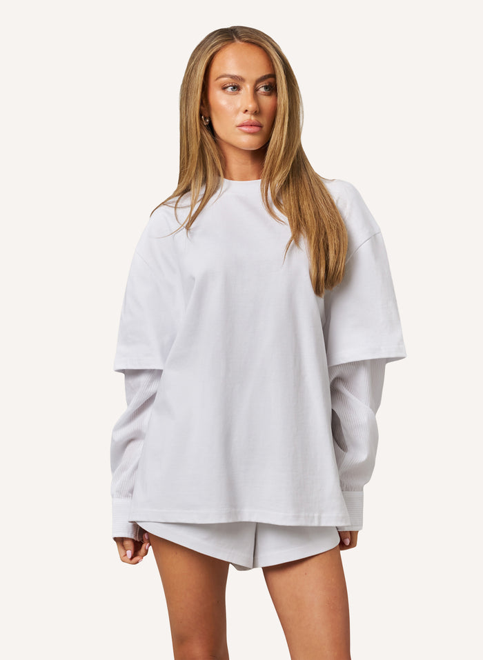 Lazy Lover Short Set - White