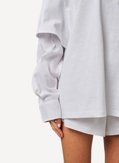 Lazy Lover Short Set - White