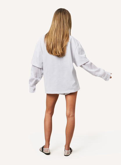 Lazy Lover Short Set - White