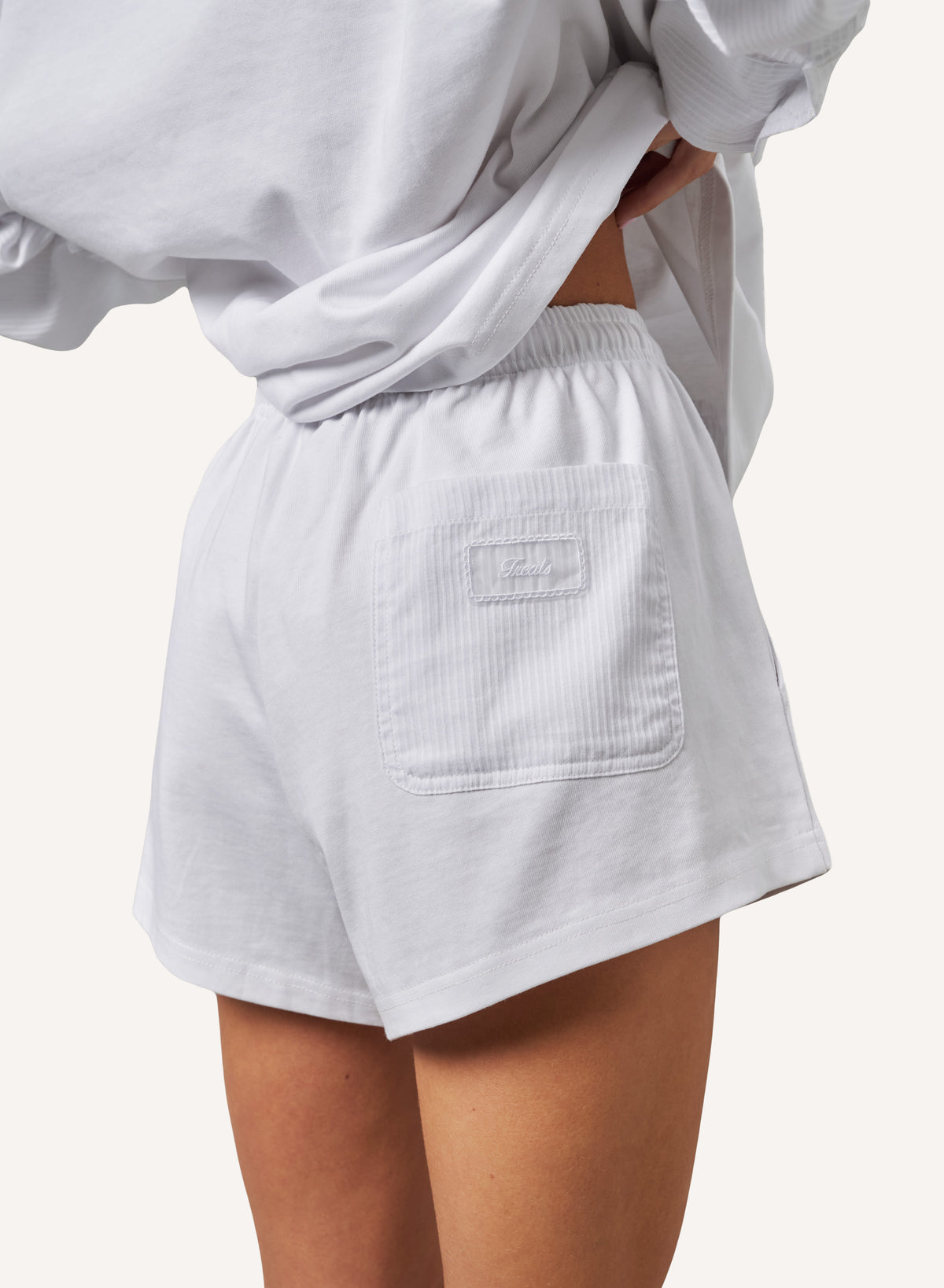 Lazy Lover Short Set - White