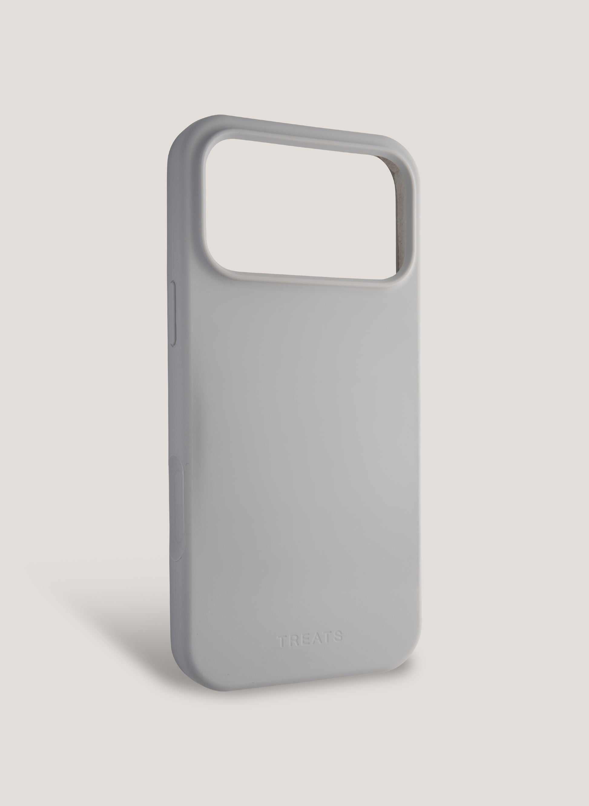 Gray phone case on a light gray background