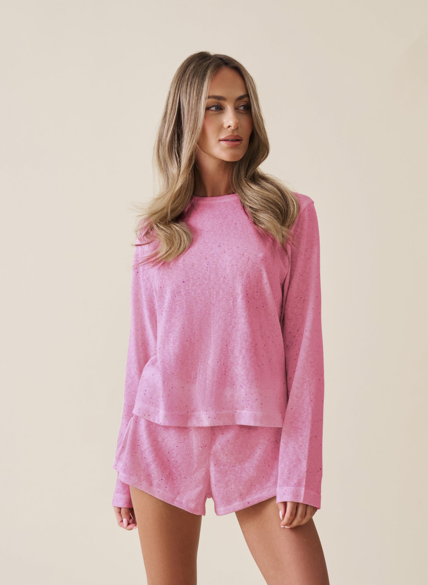 Confetti Shorts Set - Pink