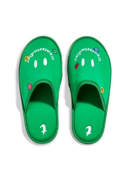 Green Treats Happy Slippers