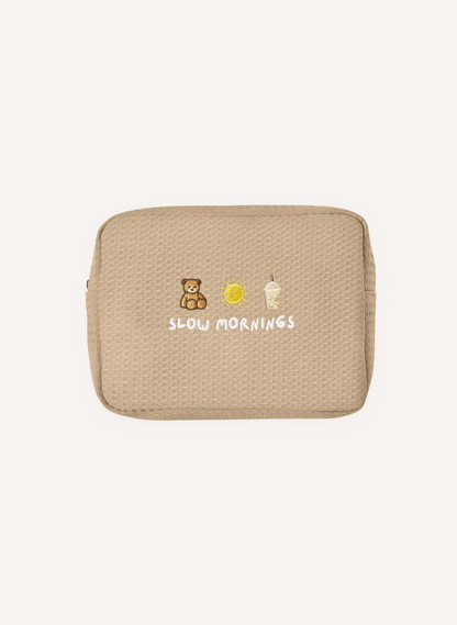 Personalised Waffle Pouch - Beige