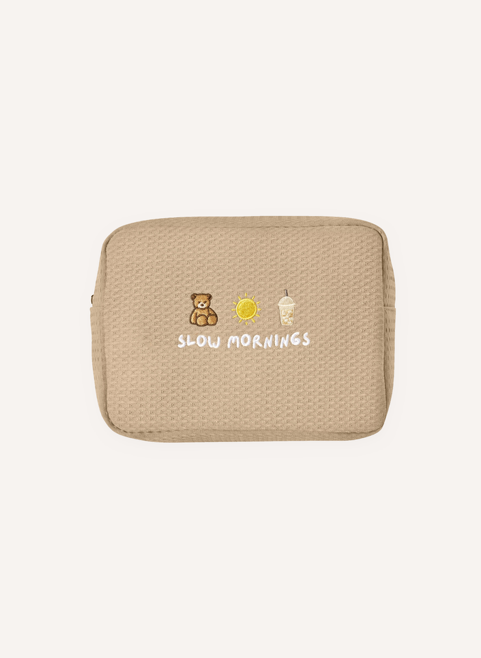 Personalised Waffle Pouch - Beige