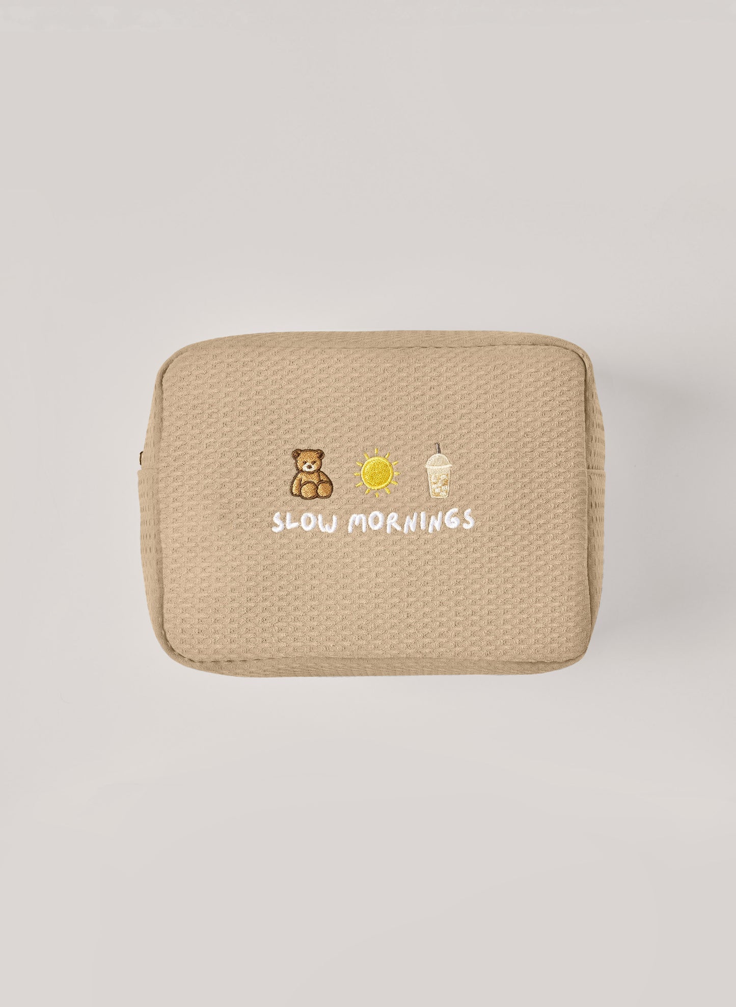 Personalised Waffle Pouch - Beige