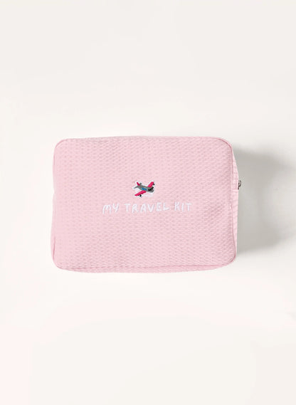 Personalised Waffle Pouch - Pink