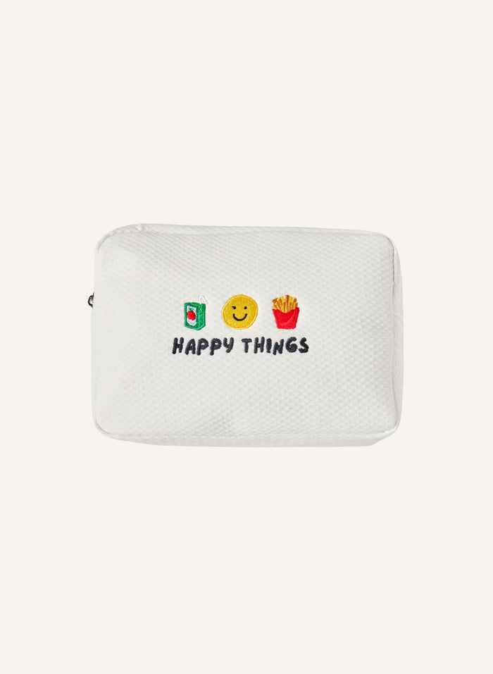 Personalised Waffle Pouch - White