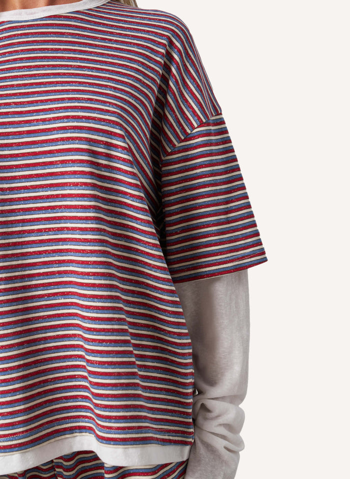 Striped Slub Set - Blue