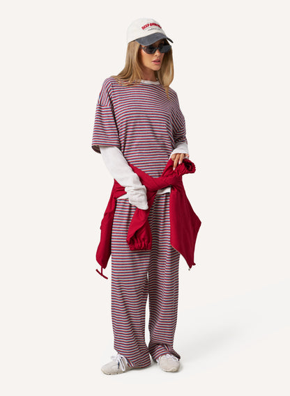 Striped Slub Set - Blue