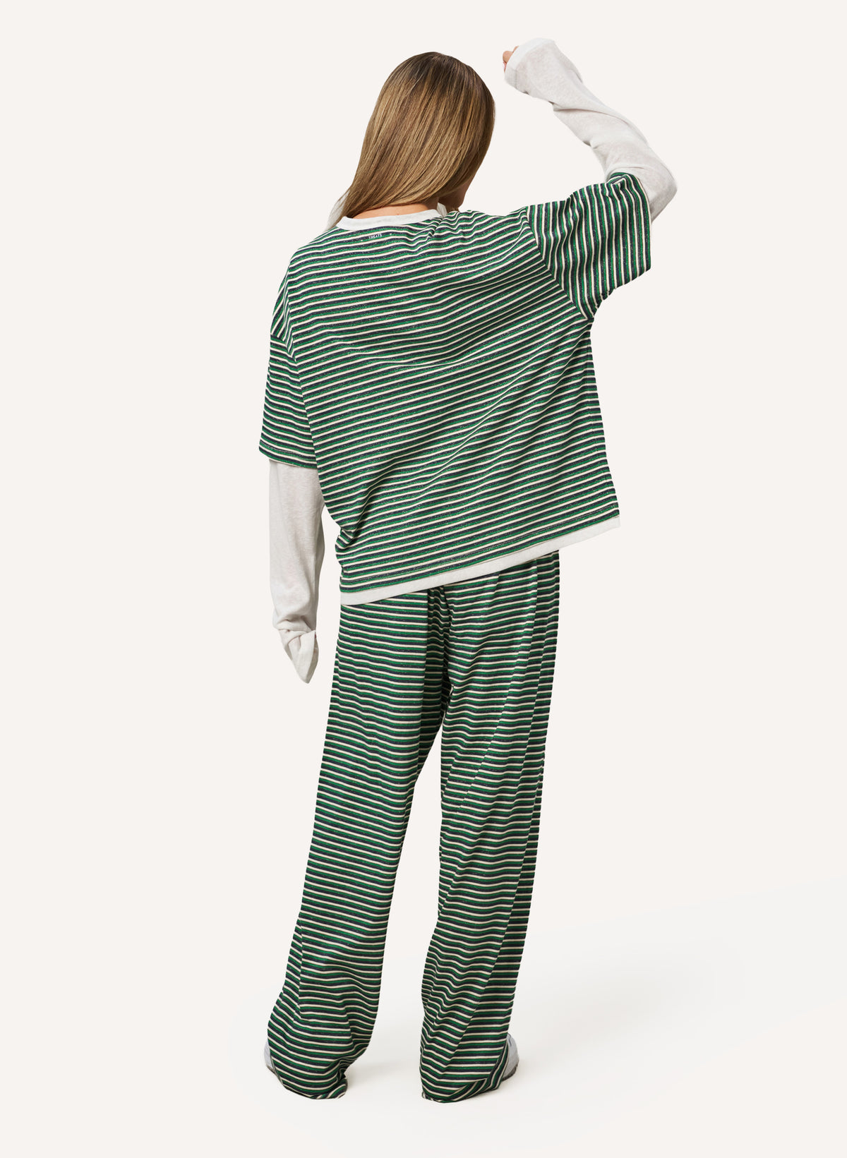 Striped Slub Set - Green
