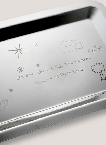 Silver Tray - See The World