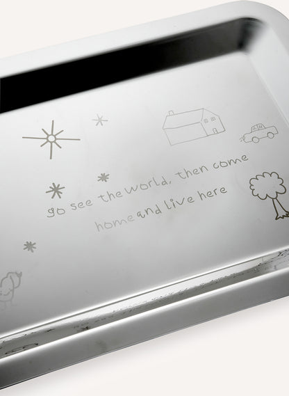Silver Tray - See The World