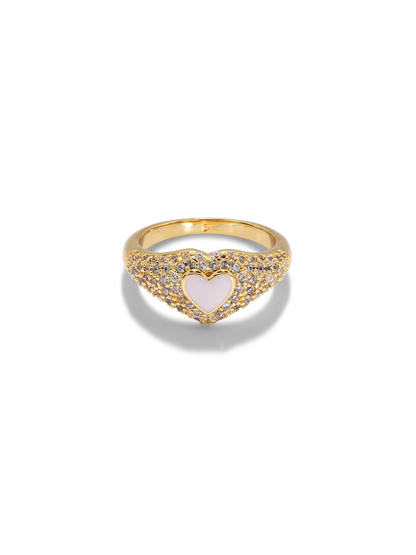 Sweetheart Signet Ring - Pink
