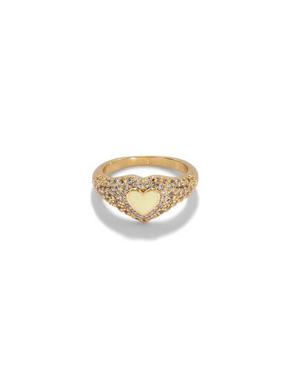 Sweetheart Signet Ring - Yellow