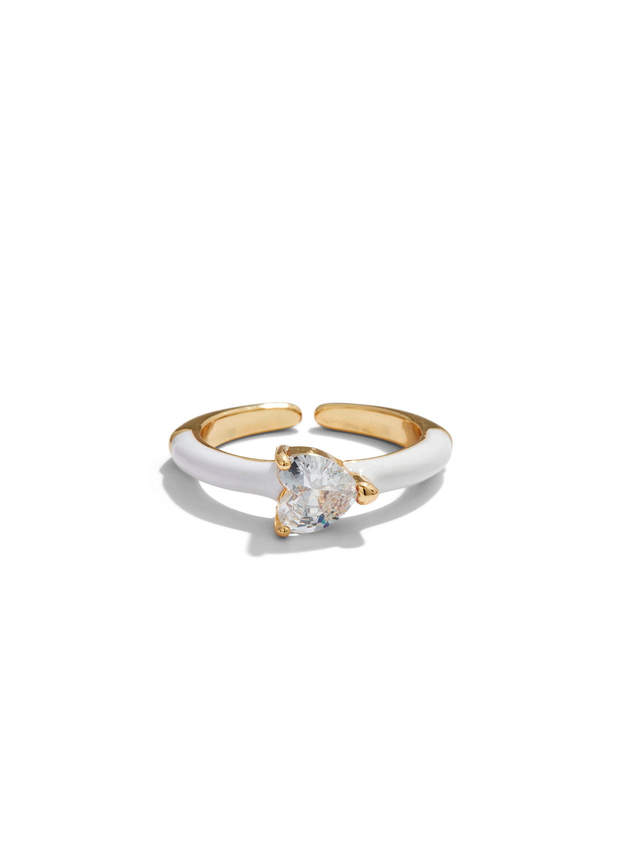 White Pastel Heart Ring