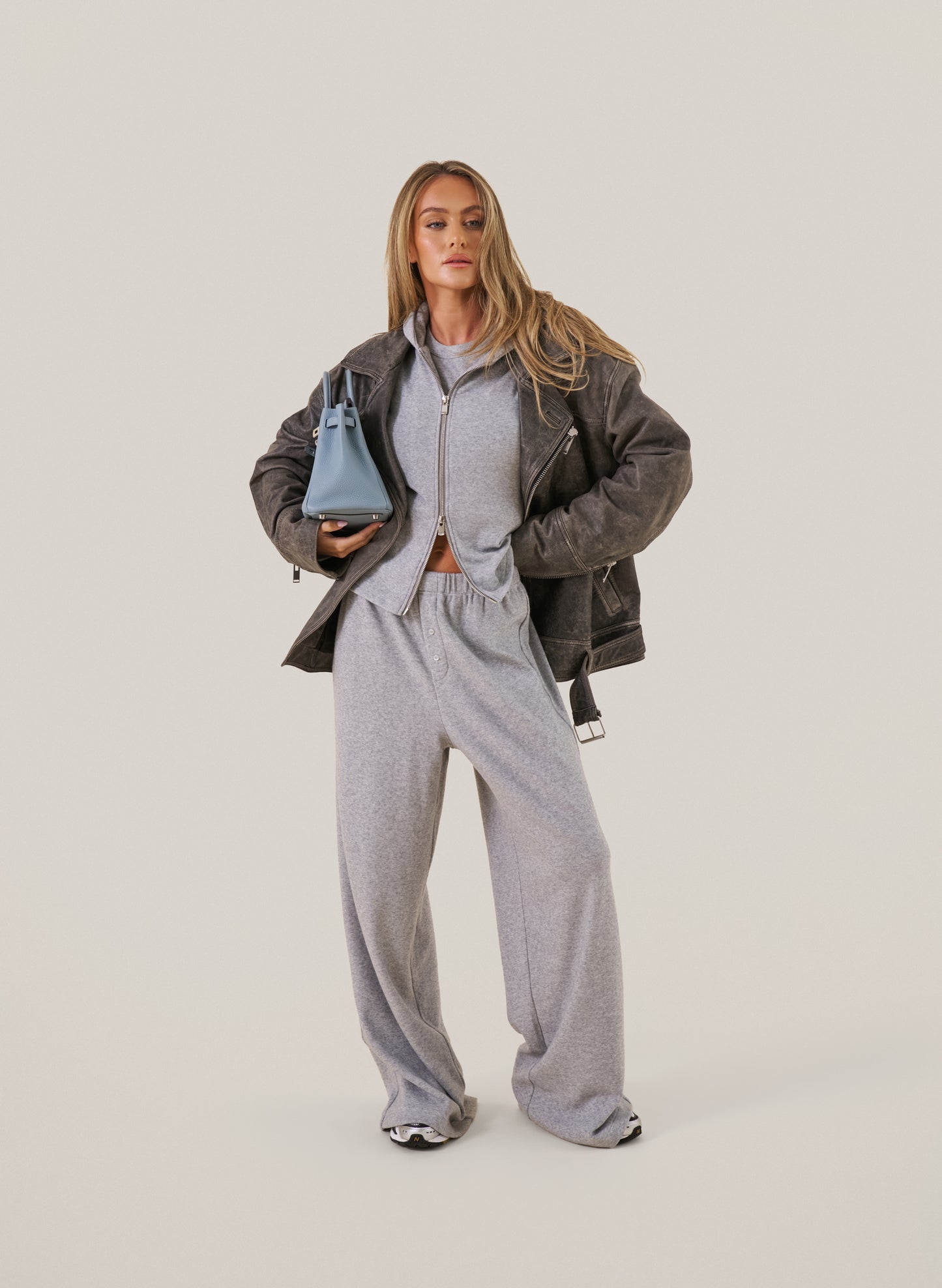 Cosy Knit Hoodie - Grey Marl