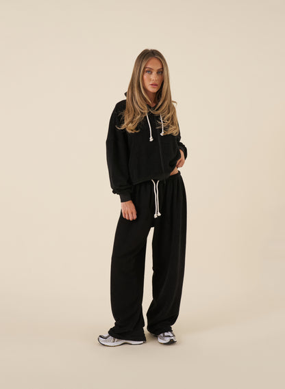 Towelling Tracksuit - Black
