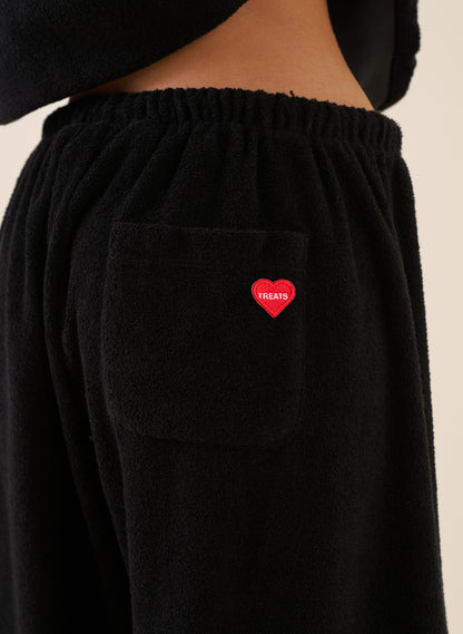 Towelling Tracksuit - Black