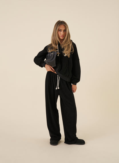 Towelling Tracksuit - Black