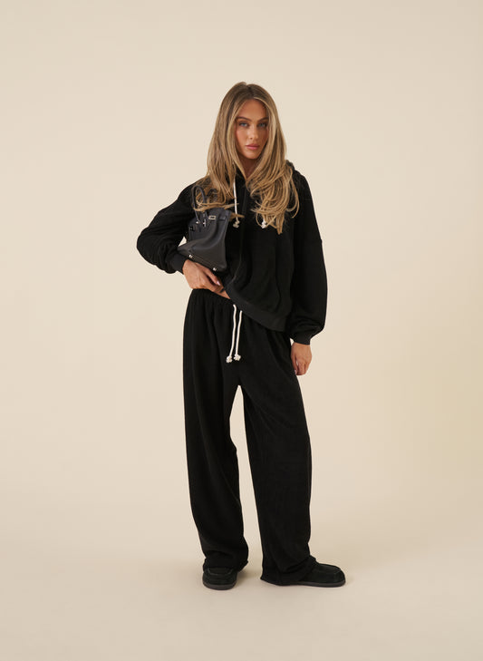 Towelling Tracksuit - Black