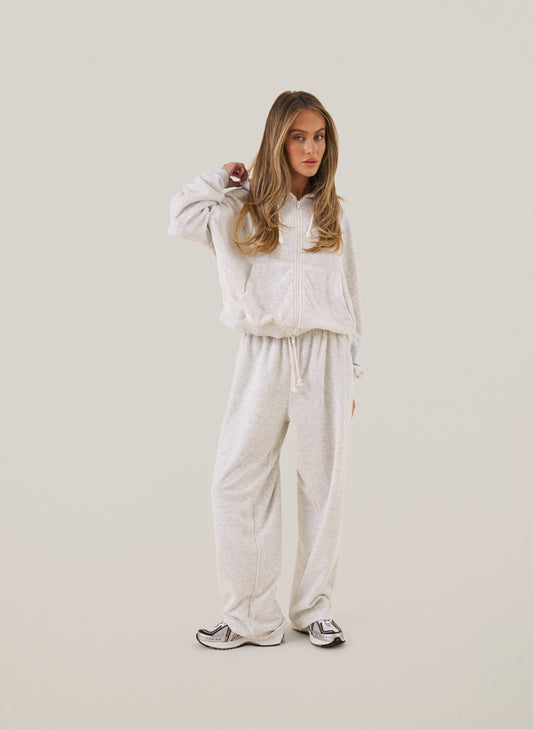 Towelling Tracksuit - Grey Marl
