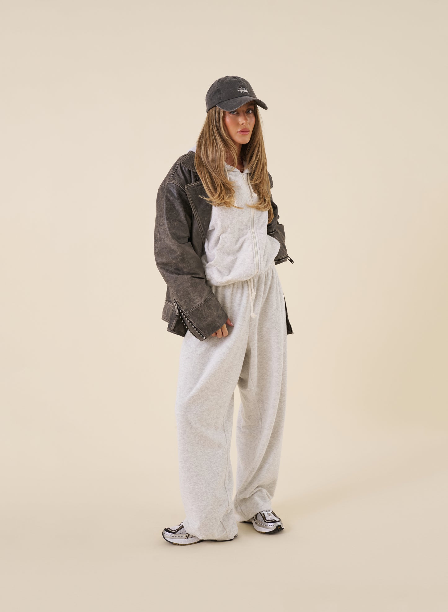 Towelling Tracksuit - Grey Marl