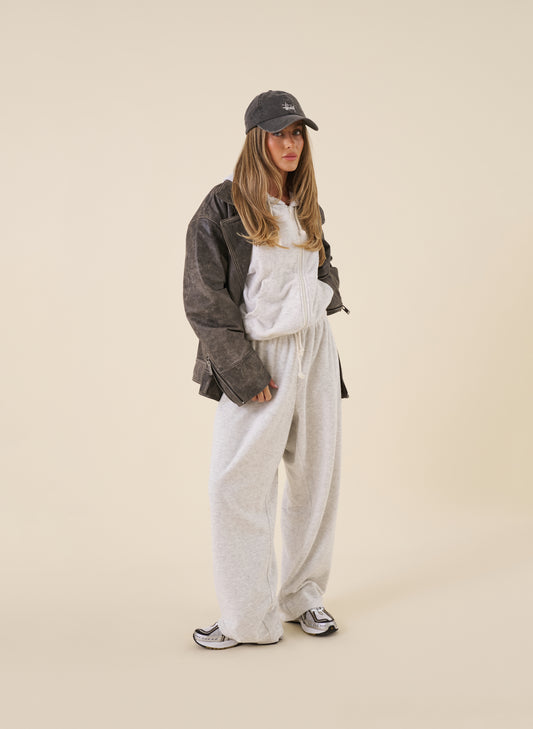 Towelling Tracksuit - Grey Marl