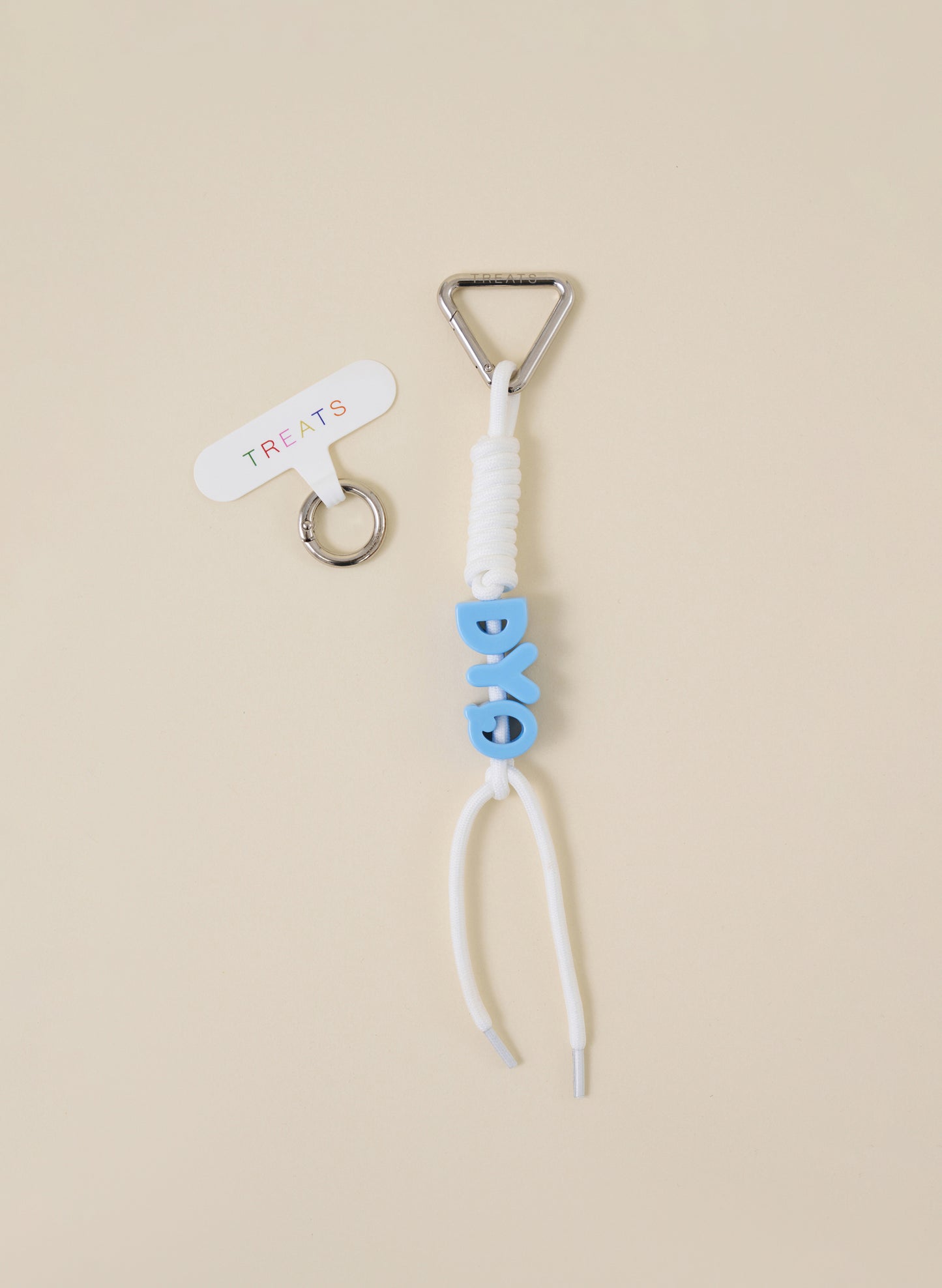 Nylon Rope Tonal Bag Charm - White