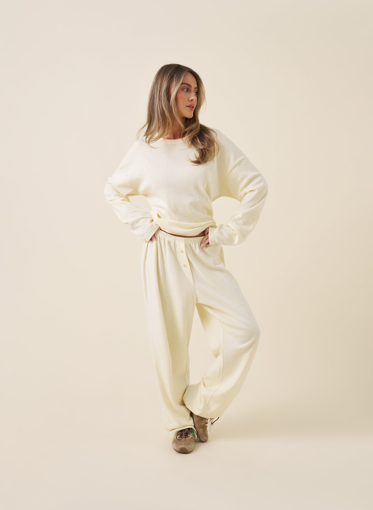 Pointelle Pyjama Set - Butter Yellow