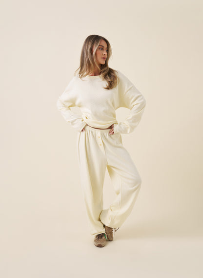 Pointelle Pyjama Set - Butter Yellow