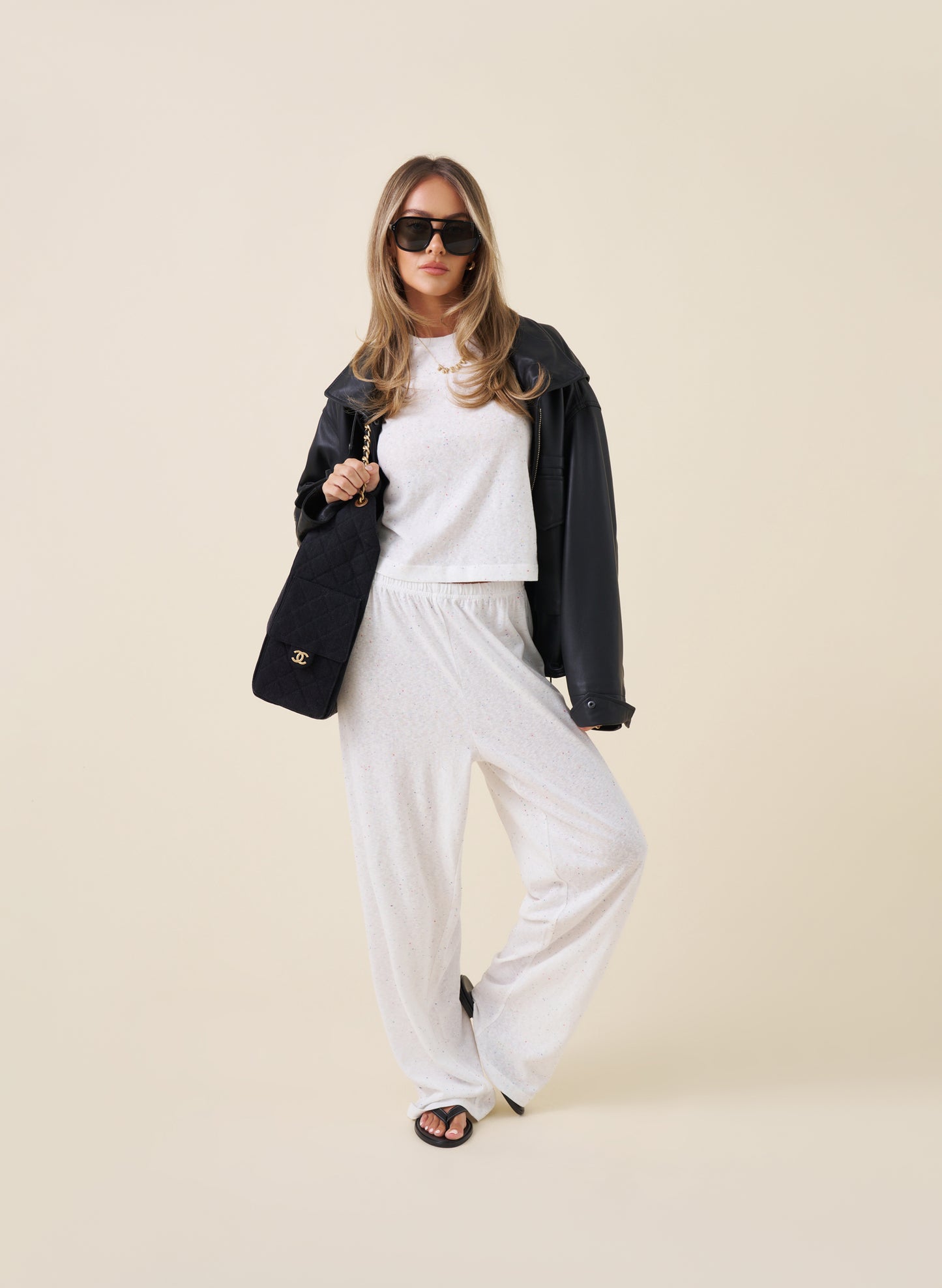 Confetti Trouser Set - Off White