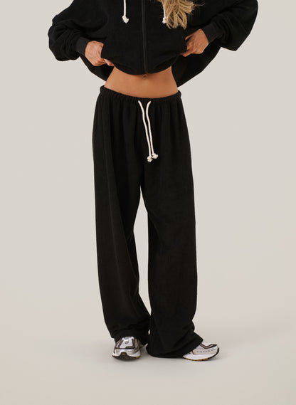 Towelling Tracksuit - Black