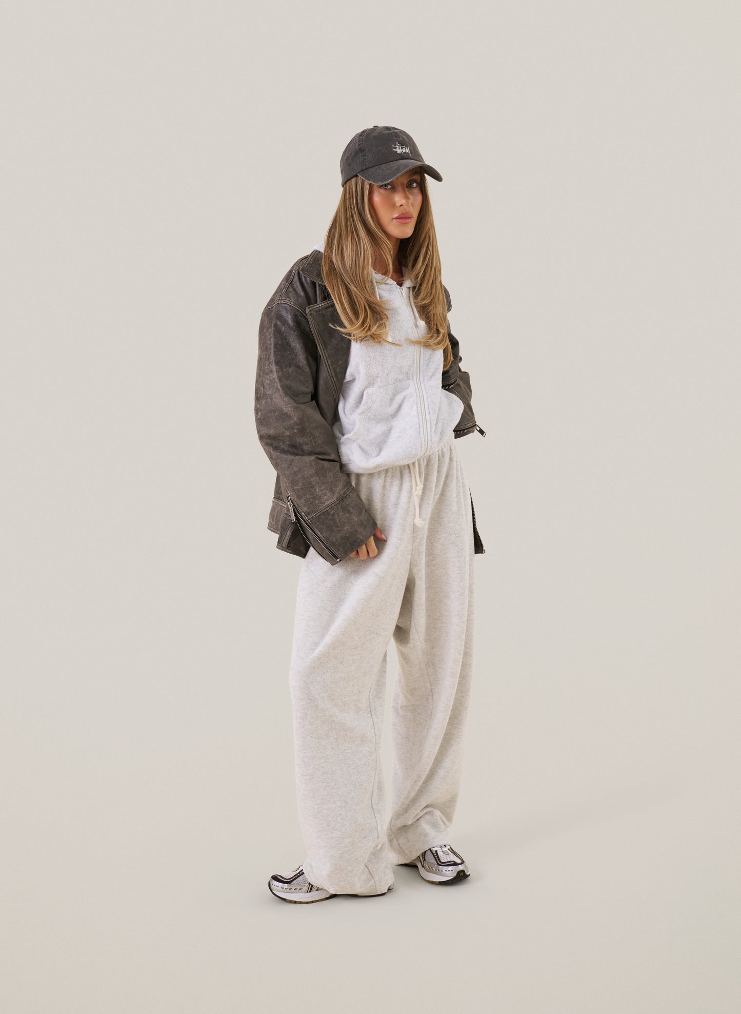 Towelling Tracksuit - Grey Marl