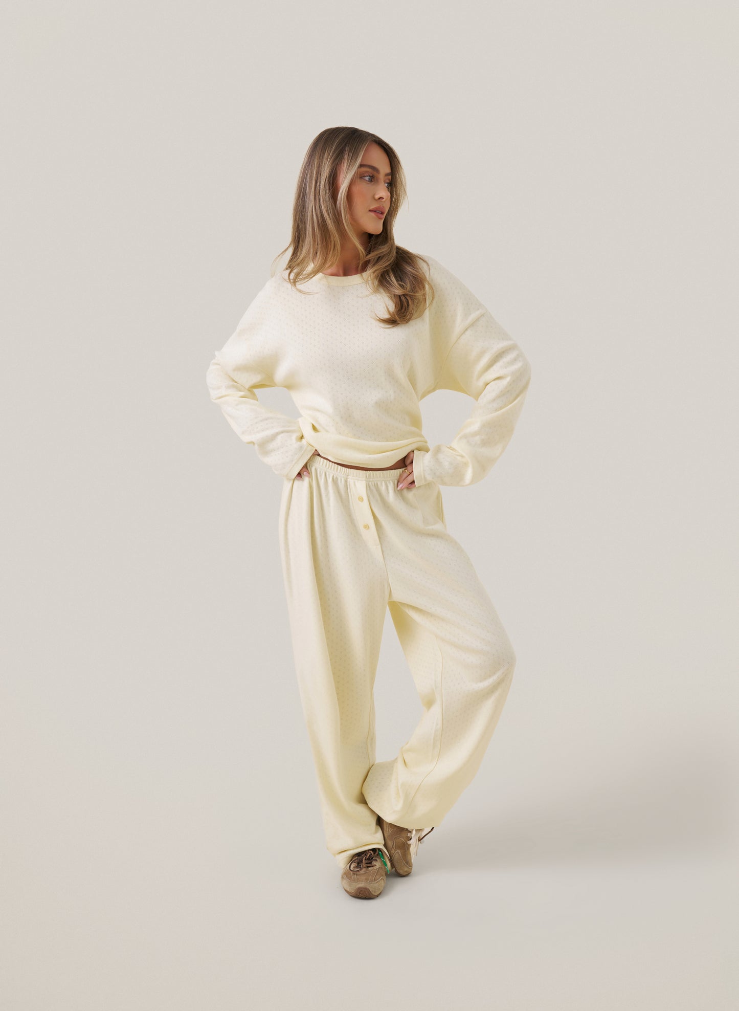 Pointelle Pyjama Set - Butter Yellow