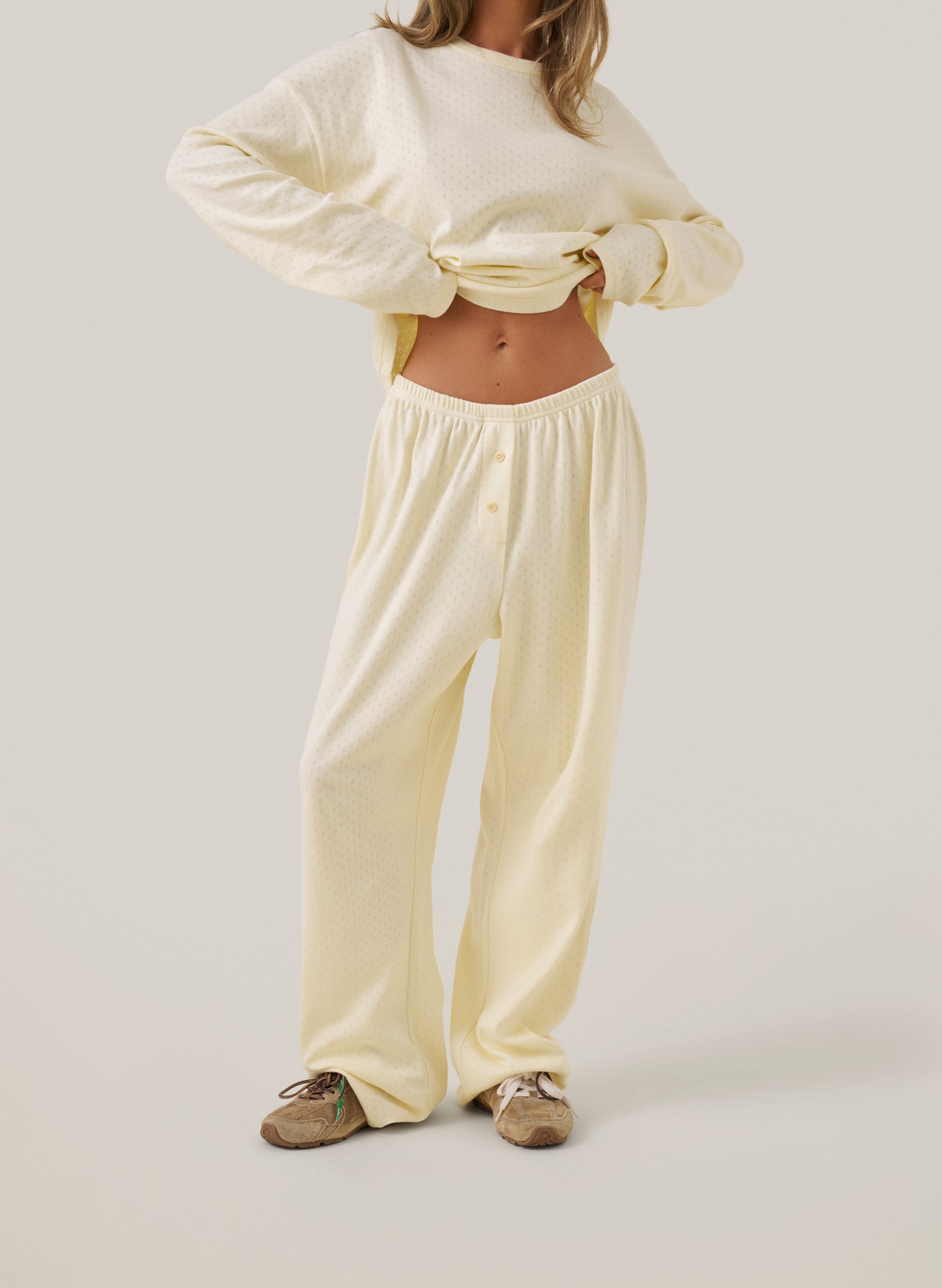 Pointelle Pyjama Set - Butter Yellow