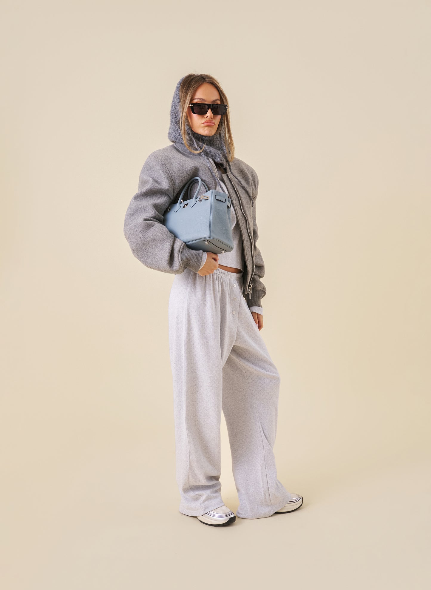 Grey Marl Pointelle Pyjamas