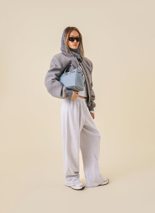 Pointelle Pyjama Set - Grey Marl