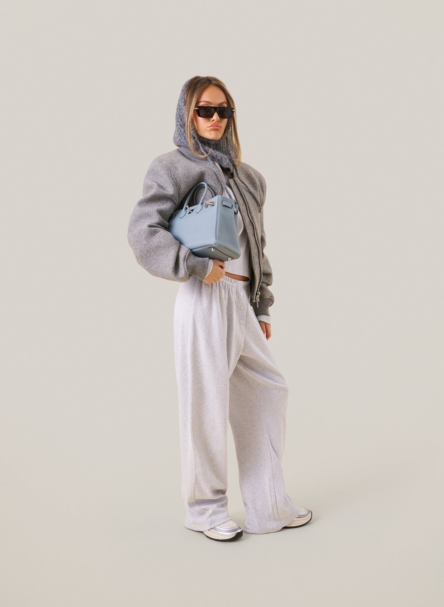 Grey Marl Pointelle Pyjamas
