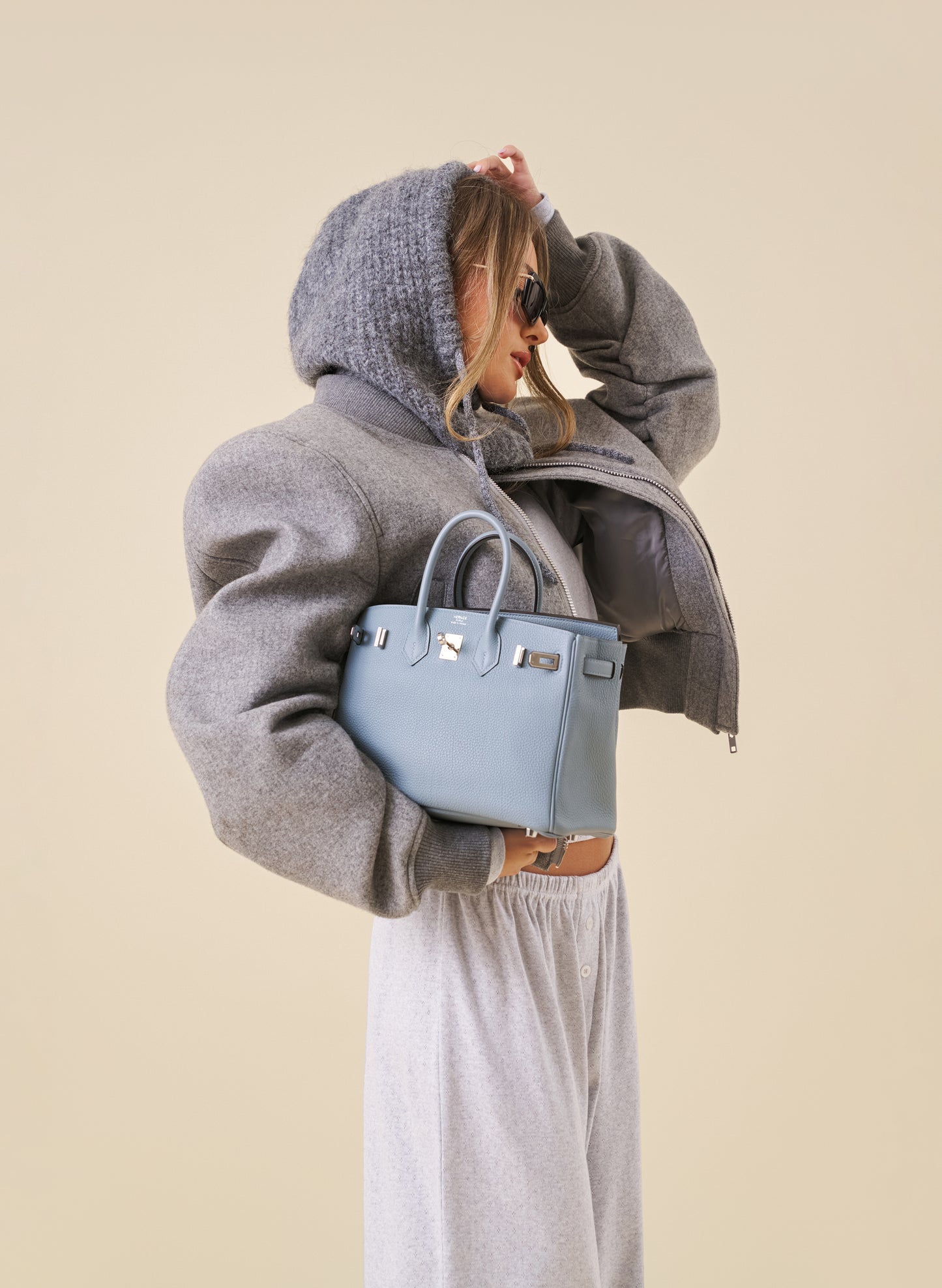 Grey Marl Pointelle Pyjamas