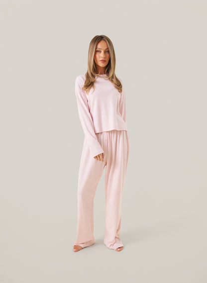 Pink Pointelle Pyjamas