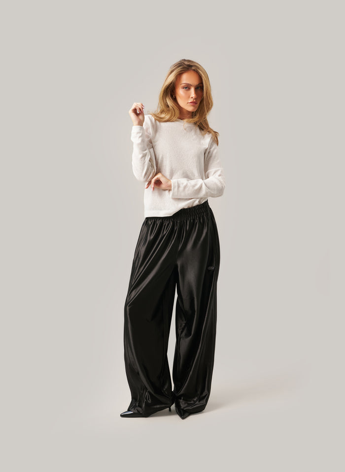 Lightweight Long Sleeved Slub Top - White
