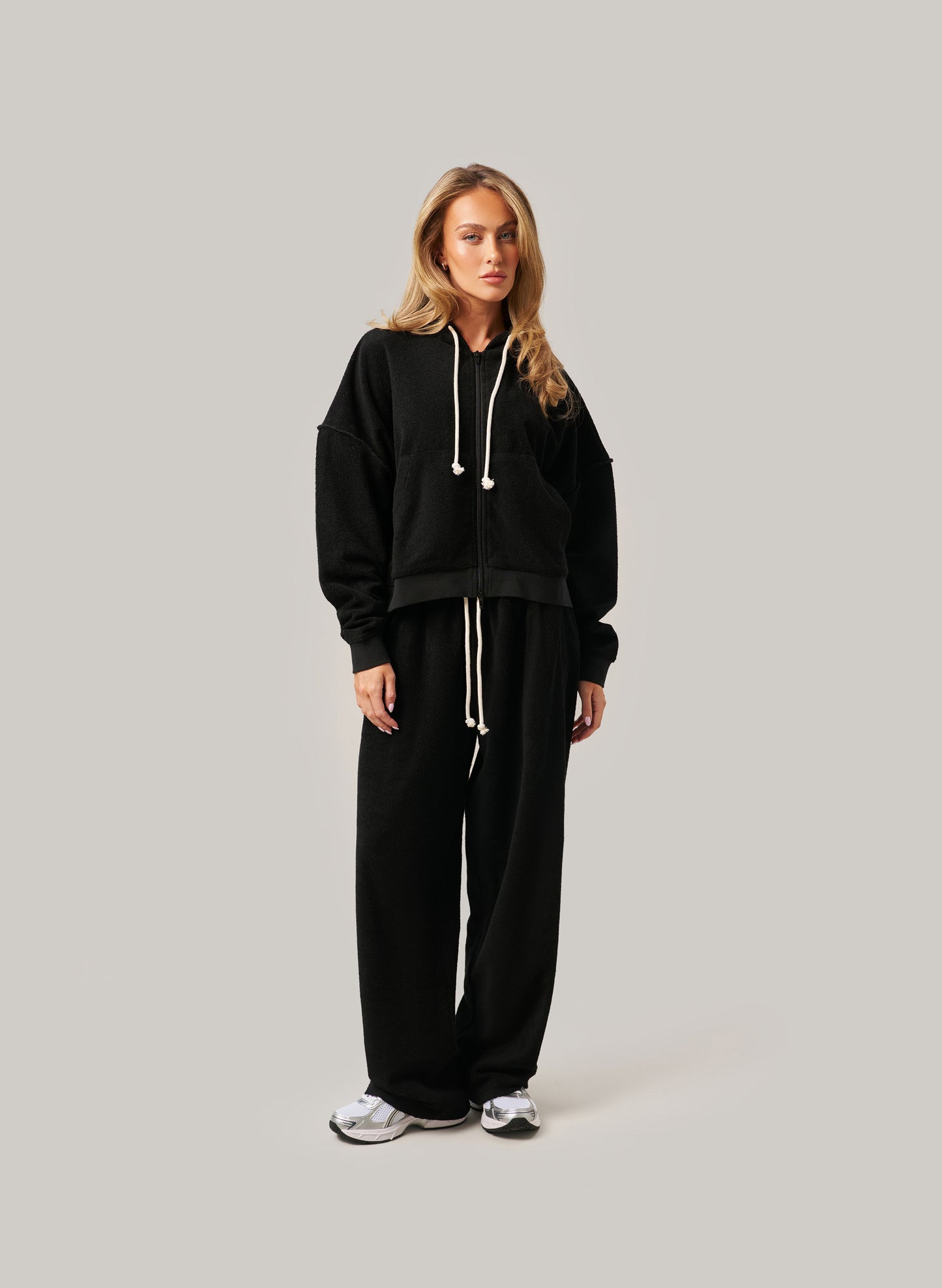Towelling Tracksuit - Black