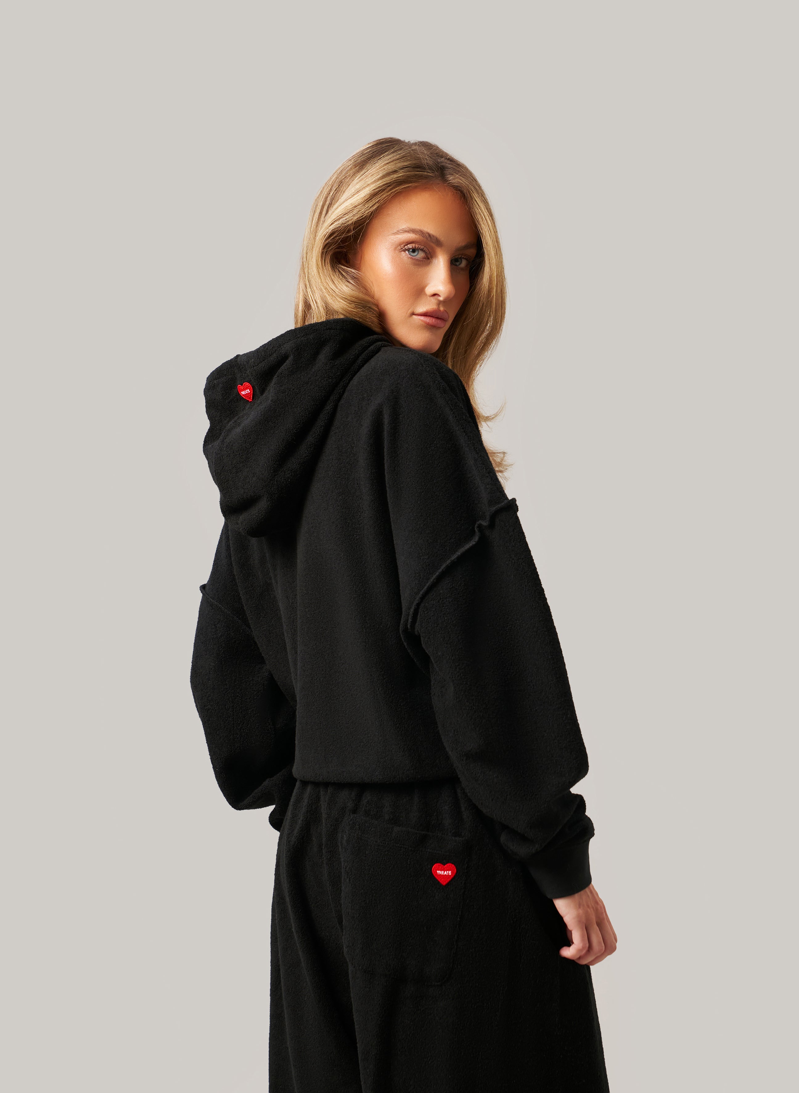 Towelling Tracksuit - Black – Treats Studios