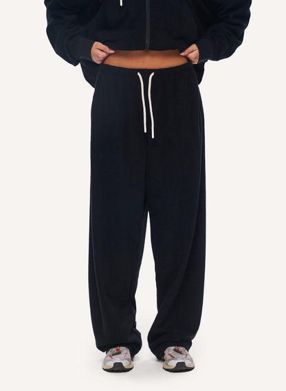 Terry Towelling Tracksuit - Black