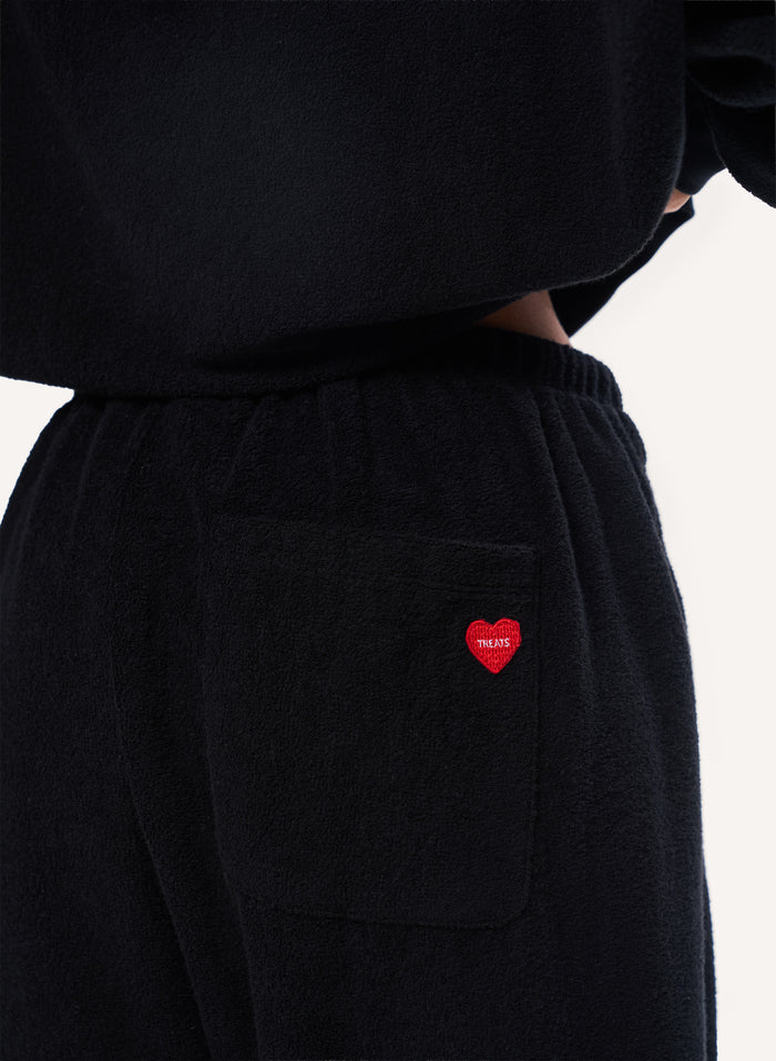 Terry Towelling Tracksuit - Black