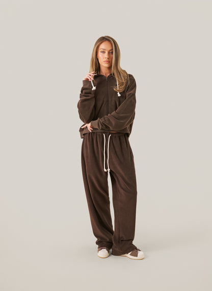 Towelling Tracksuit - Brown